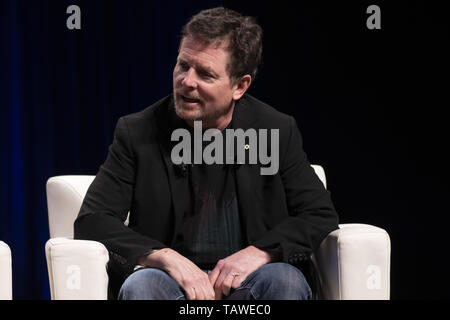 "Zurück in die Zukunft" warf Union in Calgary Comic- und Entertainment Expo gehalten an der BMO Center Mit: Michael J. Wo: Calgary, Kanada, wenn: 26 Apr 2019 Credit: WENN.com Stockfoto