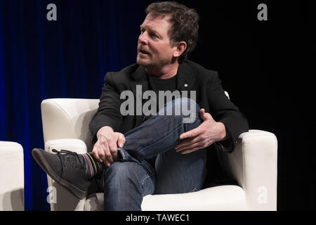 "Zurück in die Zukunft" warf Union in Calgary Comic- und Entertainment Expo gehalten an der BMO Center Mit: Michael J. Wo: Calgary, Kanada, wenn: 26 Apr 2019 Credit: WENN.com Stockfoto