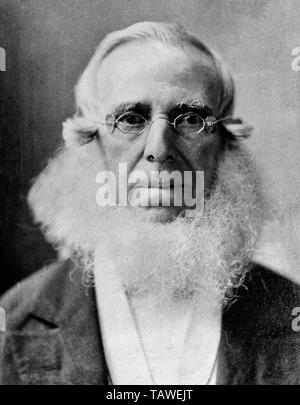 Peter Cooper (12. Februar 1791 â € "4. April 1883), amerikanischer Erfinder. Amerikanischer Industrieller, Erfinder, Philanthrop, und Politiker. Er entwarf und baute die erste amerikanische Dampflokomotive, die Tom Thumb, gründete die Cooper Union für die Förderung von Wissenschaft und Kunst, und diente als Kandidat der Greenback Partei bei den Präsidentschaftswahlen 1876. Ca. 1880 Stockfoto