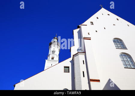 Pfarrkirche Maria Himmelfahrt Wahrzeichen von Landsberg am Lech Stockfoto