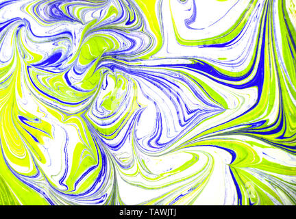 Bunte Flüssigkeit Malerei abstrakte Textur, Technik. Erstaunliche Mischung aus Acryl Farben. Stockfoto