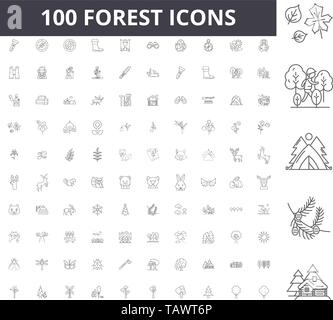 Wald Zeile für Symbole, Zeichen, Vektor, Abbildung: Konzept Stock Vektor