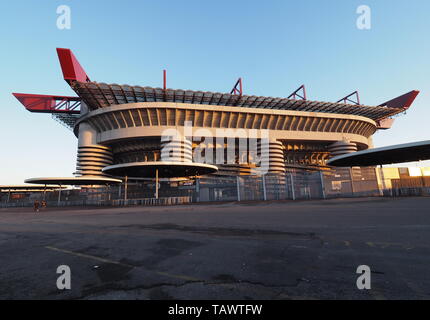 Stadio Giuseppe Meazza San Siro allgemein bekannt ist, ist ein Fußballstadion in Mailand, Italien, das ist die Heimat von A.C. Milan und Inter Mailand Stockfoto