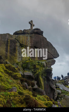 Rylstone Kreuz, im Craven Stadtteil North Yorkshire, Großbritannien Stockfoto