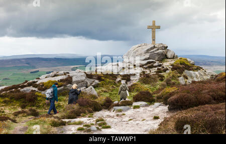 Rylstone Kreuz, im Craven Stadtteil North Yorkshire, Großbritannien Stockfoto