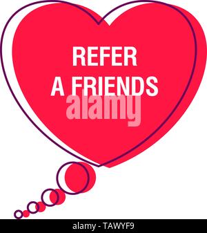 Freunde finden eine Sprechblase Stock Vektor