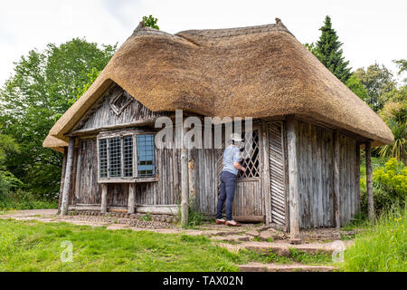 Ein Blick in die Hütte tragen, killerton Immobilien, National Trust, Killerton, Devon, Großbritannien Stockfoto