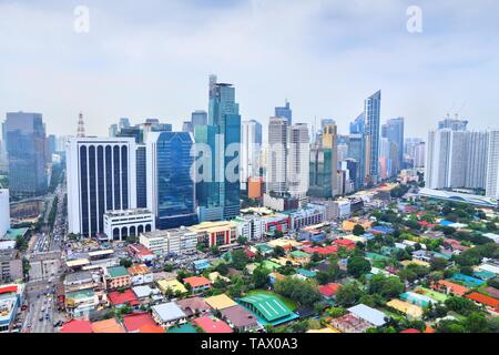 Makati City Skyline in Manila, Philippinen. Bürogebäude. Stockfoto