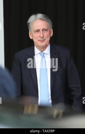 LONDON - 26. MAI 2019: Philip Hammond Schatzkanzler bei den BBC-Studios in London gesehen Stockfoto