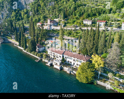 Luxuriöse Villa am Comer See, Villa Monastero in Varenna. Italien Stockfoto