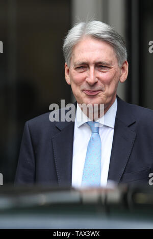 LONDON - 26. MAI 2019: Philip Hammond Schatzkanzler bei den BBC-Studios in London gesehen Stockfoto