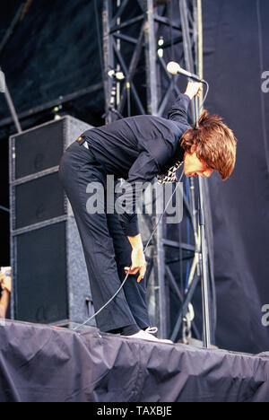 Die Bienenstöcke an der Jungfrau V Festival 2003, Chelmsford, Essex, England, Vereinigtes Königreich. Stockfoto