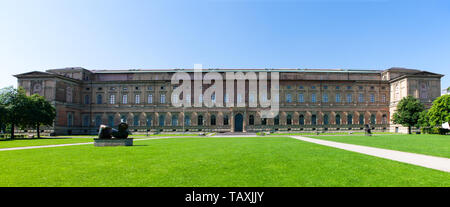 Alte Pinakothek Gebäude Architektur, München, Deutschland. Die alte Kunst Museum. Stockfoto