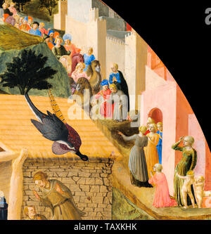 Fra Angelico, Fra Filippo Lippi, die Anbetung der Könige (Ausschnitt), Gemälde, ca. 1440 NGA Stockfoto