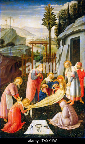 Fra Angelico, die Entgrabung Christi, Tempera auf Tafelmalerei, um 1450 Stockfoto