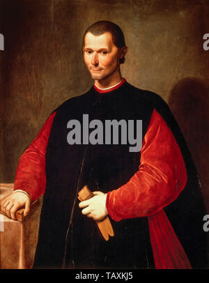 Niccolò Machiavelli, Porträtgemälde von Santi di Tito, 1550-1599 Stockfoto