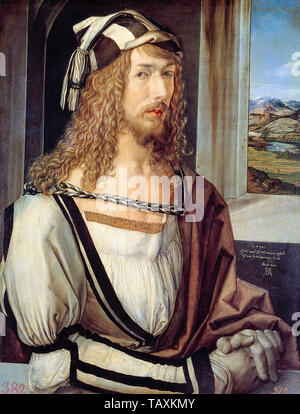 Albrecht Dürer, Self Portrait, Malerei, 1498 Stockfoto