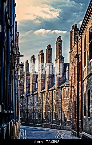 Cambridge (England): Trinity Lane, die zum Fluss Stockfoto