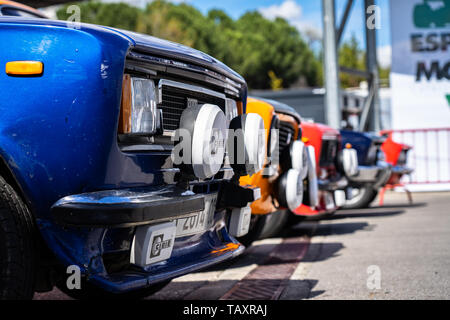 Sitz 1430 FU Abarth in montjuic Geist Barcelona Auto zeigen. Stockfoto