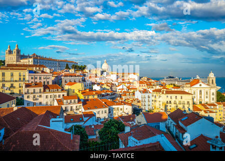 Skyline von Lissabon in Portugal Stockfoto