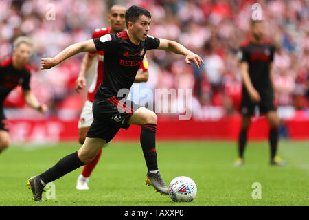 Lewis Morgan von Sunderland - Charlton Athletic v Sunderland, Sky Bet Liga eine Play-Off Final, Wembley Stadion, London - 26. Mai 2019 Editorial nur verwenden - DataCo Einschränkungen Stockfoto