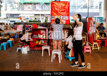 Das verfluchen Omas, Causeway Bay, Hong Kong, China Stockfoto