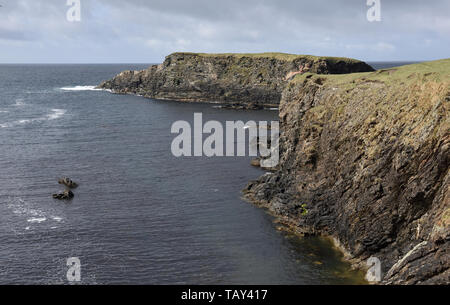 Klippen auf St. Ninian's Isle, Shetlandinseln, Schottland, UK Stockfoto