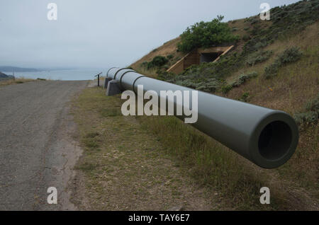 Batterie Townsley ist eine verlassene Weltkrieg Bunker in den Marin Headlands von Kalifornien. Stockfoto