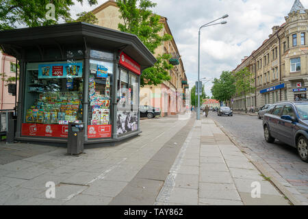 Vilnius, Litauen. Mai 2019. Ein Kiosk auf der Straße Stockfoto