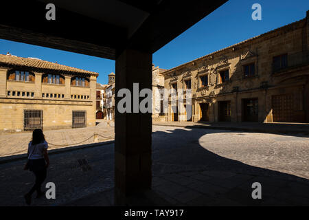 Antiguas Carnicerias in Plaza del Populo. Baeza, Provinz Jaén. südlichen Andalusien. Spanien Europa Stockfoto