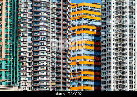 Apartment Blocks, Aberdeen, Hong Kong, China Stockfoto