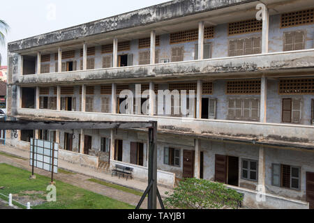 S-21 Tuol Sleng Genozidmuseum, Phnom Penh, Kambodscha. Stockfoto