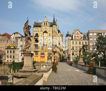 Brücke von St. John - die gotische Brücke in Klodzko. Polen Stockfoto