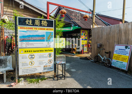 Eine typische Ansicht in George Town in Malaysia Stockfoto