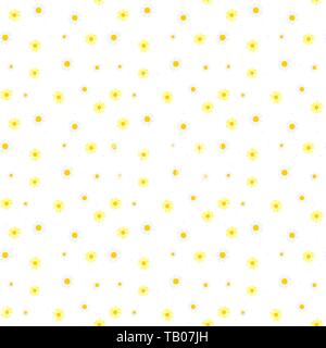 Sommer Daisy Flower Abstrakte nahtlose Muster Hintergrund mit Blumen. Vector Illustration EPS 10. Stock Vektor
