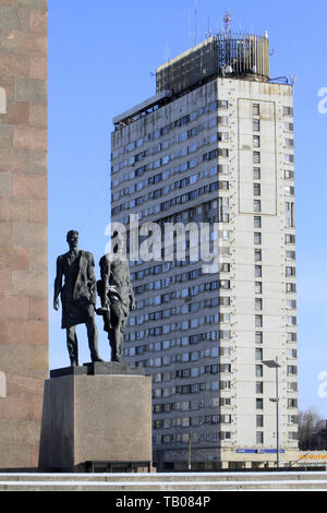 Monument Aux héroïques défenseurs de Léningrad. Saint-Pétersbourg. Stockfoto