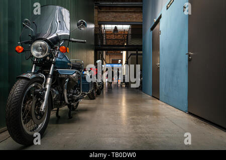 BERLIN, 11. Mai 2019: Motorrad Moto Guzzi V 1000 konvertieren. 32Th Berlin-Brandenburg Oldtimer Tag. Stockfoto