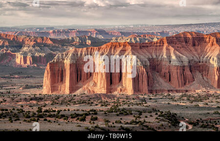 Cathedral Valley in Capital Reef National Park Stockfoto