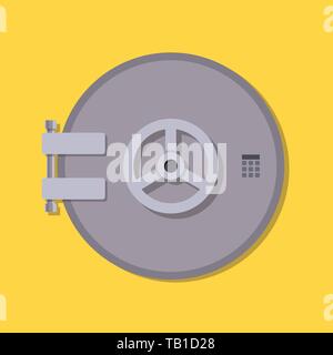 Bank vault sichere Tür. Vector Illustration Stock Vektor