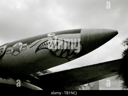 Haie Mund American WW2-Ära bomber Rakete. Waffe Waffen Bombe Stockfoto