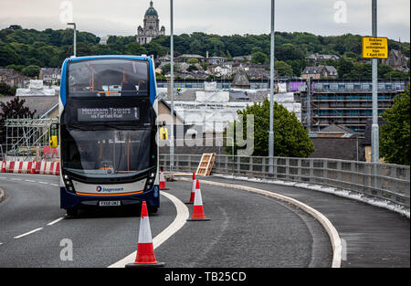 Lancaster, Lancashire, Großbritannien, 29. Mai 2019, Lancashire County Council hat CCTV-Kameras installiert die Busspuren über Skerton & Der Graue Hund Brücken zusammen mit Parlament und Morecambe Straße in Lancaster überwachen. Der County Council installiert haben die Kameras der Busspur zu erzwingen und sagen, daß es in dem Bemühen, den Bus Service rund um die Stadt zu verbessern und sie will gar kein Geld von den Kameras machen. Credit: Fotografieren Nord/Alamy leben Nachrichten Stockfoto