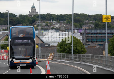 Lancaster, Lancashire, Großbritannien, 29. Mai 2019, Lancashire County Council hat CCTV-Kameras installiert die Busspuren über Skerton & Der Graue Hund Brücken zusammen mit Parlament und Morecambe Straße in Lancaster überwachen. Der County Council installiert haben die Kameras der Busspur zu erzwingen und sagen, daß es in dem Bemühen, den Bus Service rund um die Stadt zu verbessern und sie will gar kein Geld von den Kameras machen. Credit: Fotografieren Nord/Alamy leben Nachrichten Stockfoto