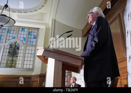 Westminster London, UK - 29. Mai 2019. Ehemalige Konservative Partei MP Michael Heseltine liefert eine Rede in Westminster zu seiner Ernennung als Präsident der Europäischen Bewegung Deutschland zu markieren. Quelle: Thomas Bowles/Alamy leben Nachrichten Stockfoto