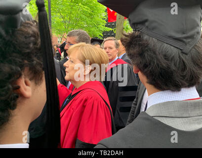 Cambridge, USA. 30 Mai, 2019. Angela Merkel an der Harvard University. Credit: Can Merey/dpa/Alamy leben Nachrichten Stockfoto