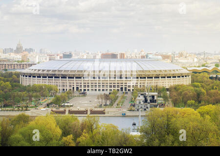 Moskau, Russland - Mai 03, 2019: Sports Arena der Olympischen komplex Luzhniki-stadion. Stockfoto