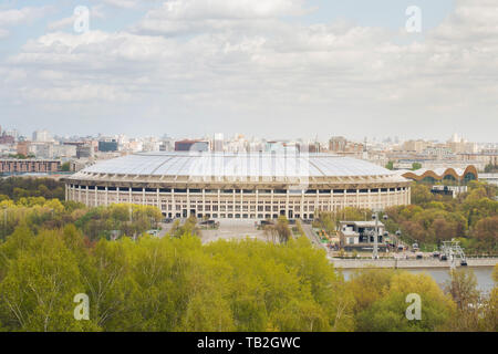 Moskau, Russland - Mai 03, 2019: Sports Arena der Olympischen komplex Luzhniki-stadion. Stockfoto