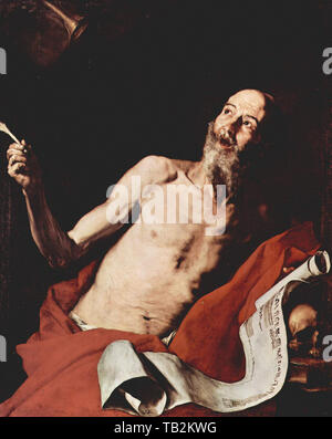 : Lanfranco - Hl. Hieronymus Trompete Doom 1637 Stockfoto