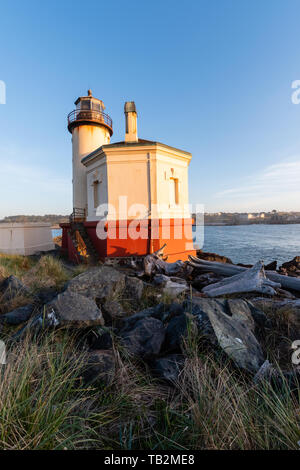 Coquille Fluss Leuchtturm gebaut im Jahre 1896. In der Bullard Beach State Park, Bandon Oregon gelegen Stockfoto