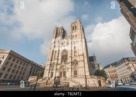 Brüssel Kathedrale oder Saint Michel et Gudula Kathedrale in Brüssel, Belgien Stockfoto