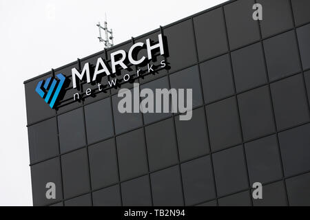 Ein logo Zeichen außerhalb einer Anlage bis März in Ottawa, Ontario, Kanada besetzt, am 20. April 2019. Stockfoto